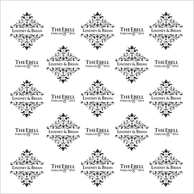 step and repeat design wedding